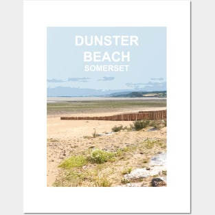 Dunster Beach Somerset. Minehead Travel location poster Posters and Art